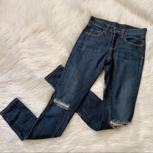 LF Carmar Skinny Knee Split Jeans 23 x 30L - Picture 2 of 6